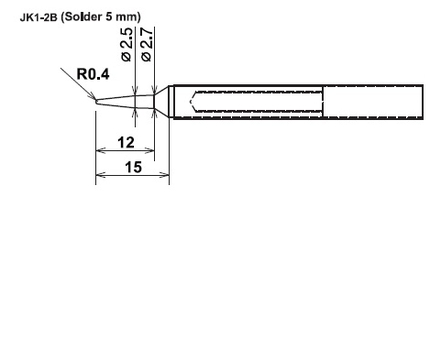 ปลายหัวแร้งซามูไร Cera cote samurai solder tip Samurai jk1-2b solder 5m